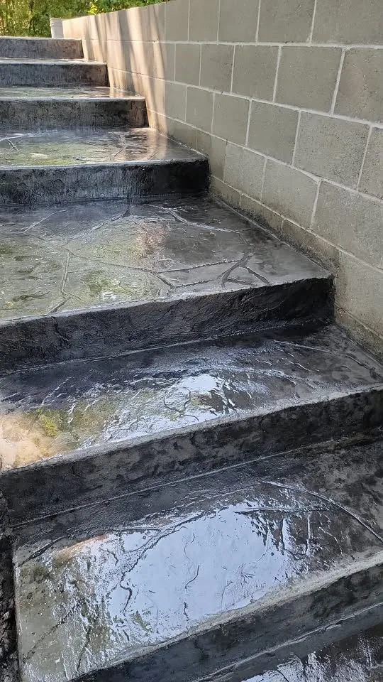 Decorative concrete steps